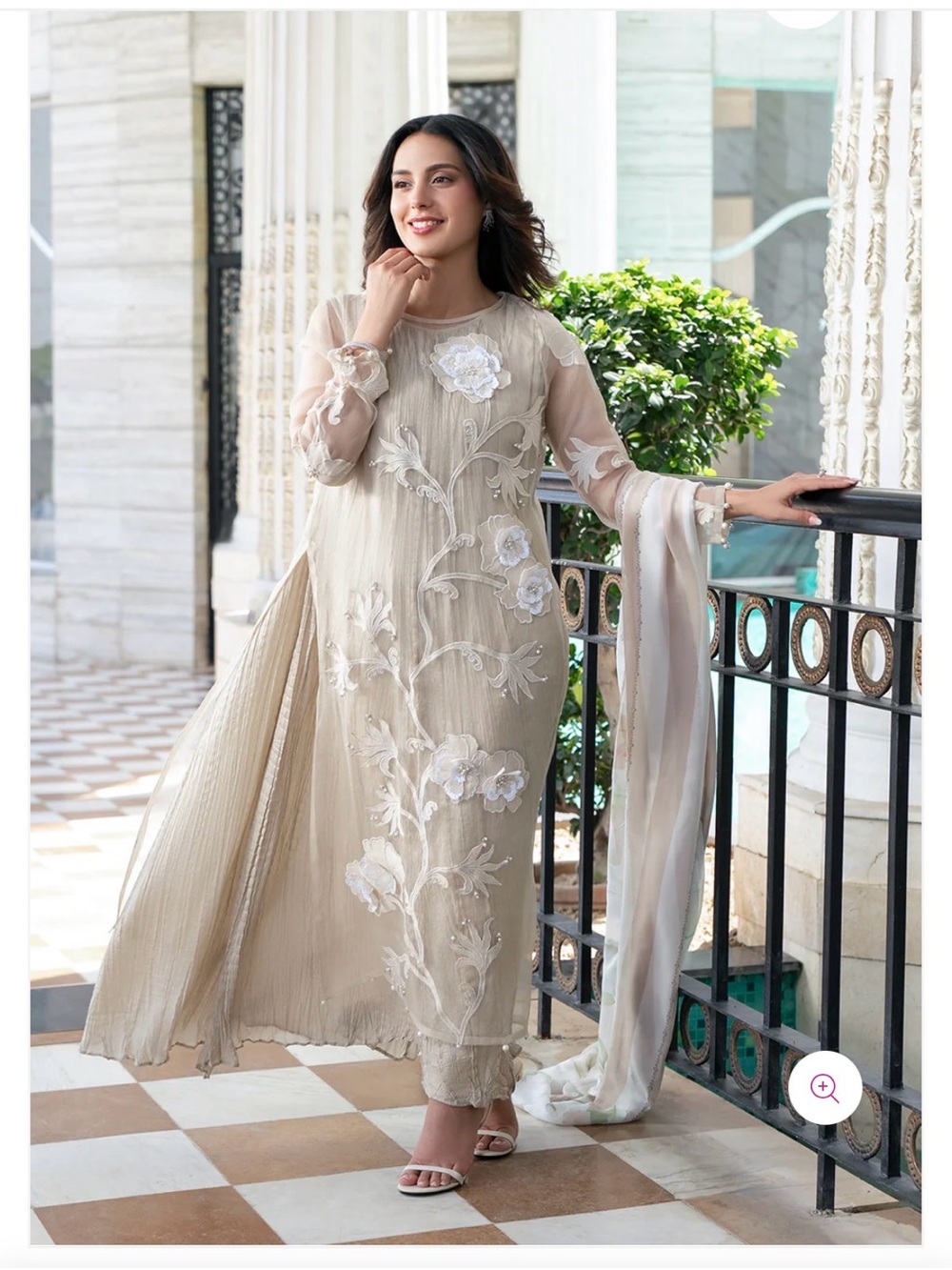 Lulusar-Alvor Dress Beige Embroidered Long Sleeve Women's Dress